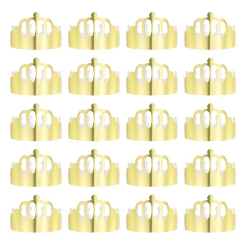 QUARKZMAN 24 Stück Papierkronen Goldfolie Geburtstagskronen Großhandel Glitzer Partyhüte für Geburtstagsfeierhüte Dekoration Kronen Partybedarf, Kronenstil QUARKZMAN 24 Stück Papierkronen Goldfolie Geburtstagskronen Großhandel Glitzer Partyhüte für Geburtstagsfeierhüte Dekoration Kronen Partybedarf, Kronenstil von QUARKZMAN