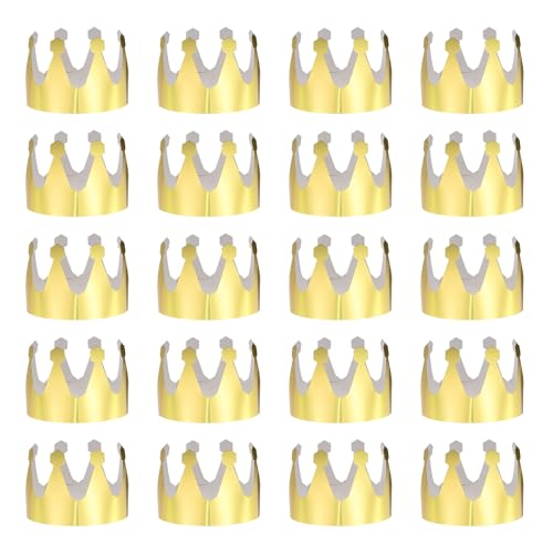 QUARKZMAN 24 Stück Papierkronen Goldfolie Geburtstagskronen Großhandel Glitzer Partyhüte für Geburtstagsfeierhüte Dekoration Kronen Partybedarf, geometrischer Formenstil QUARKZMAN 24 Stück Papierkronen Goldfolie Geburtstagskronen Großhandel Glitzer Partyhüte für Geburtstagsfeierhüte Dekoration Kronen Partybedarf, geometrischer Formenstil von QUARKZMAN
