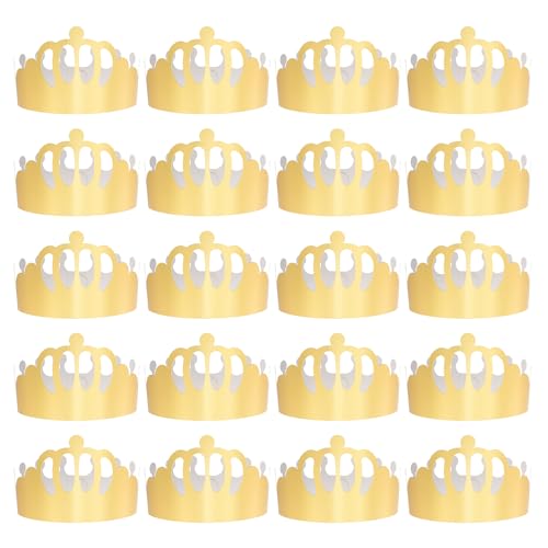 QUARKZMAN 24 Stück Papierkronen Goldfolie Geburtstagskronen Großhandel Partyhüte für Geburtstagsfeierhüte Dekoration Kronen Partybedarf, Kronenstil QUARKZMAN 24 Stück Papierkronen Goldfolie Geburtstagskronen Großhandel Partyhüte für Geburtstagsfeierhüte Dekoration Kronen Partybedarf, Kronenstil von QUARKZMAN