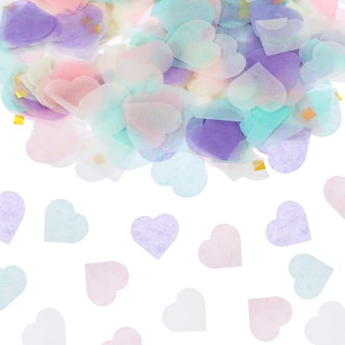 QUARKZMAN 2400 Stück 1 Zoll Herzen Papier Konfetti Tissue Konfetti Party Dekoration für Ballon, Hochzeit, Valentinstag Tischdekorationen, Bunt QUARKZMAN 2400 Stück 1 Zoll Herzen Papier Konfetti Tissue Konfetti Party Dekoration für Ballon, Hochzeit, Valentinstag Tischdekorationen, Bunt von QUARKZMAN