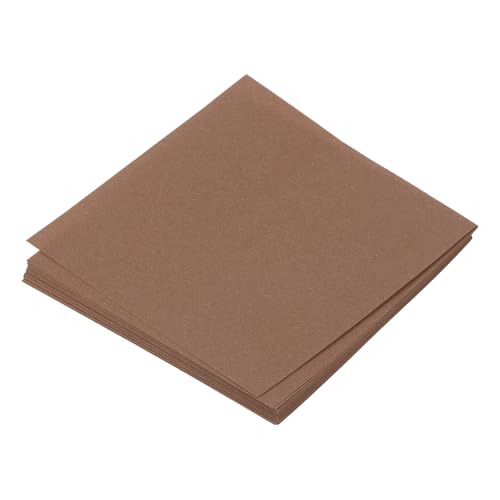 QUARKZMAN 25 Blatt Origami Papier, 5cm x 5cm Doppelseitiges Quadratisches Faltpapier, 70 g/m², Kleine Origami-Papierquadrate für Kunsthandwerk Projekt Geschenk Dekoration, Braun von QUARKZMAN