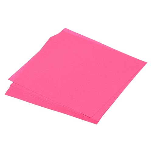 QUARKZMAN 25 Blatt Origami-Papier beidseitig fluoreszierendes Pink 13 x 13 cm 70 g/m² quadratisches Faltblatt für Kunsthandwerk, Anfänger, Geschenkdekoration von QUARKZMAN