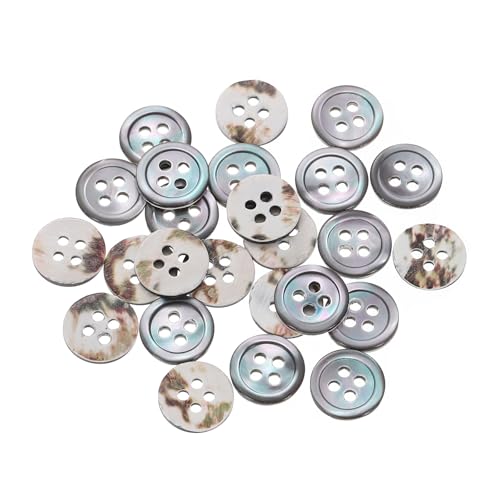 QUARKZMAN 25 Stk. Natürliche Muschelknöpfe, 4-Loch Perlmuttknöpfe 10mm Nähknöpfe Nähhandwerk Knöpfe für Hemd Nähen DIY Handwerk Dekoration, Grau QUARKZMAN 25 Stk. Natürliche Muschelknöpfe, 4-Loch Perlmuttknöpfe 10mm Nähknöpfe Nähhandwerk Knöpfe für Hemd Nähen DIY Handwerk Dekoration, Grau von QUARKZMAN