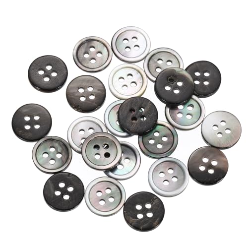 QUARKZMAN 25 Stück Natürliche Muschelknöpfe, 4-Loch Perlmuttknöpfe 12,5mm Nähknöpfe Nähhandwerk Knöpfe für Hemd Nähen DIY Handwerk Dekoration, Schwarz QUARKZMAN 25 Stück Natürliche Muschelknöpfe, 4-Loch Perlmuttknöpfe 12,5mm Nähknöpfe Nähhandwerk Knöpfe für Hemd Nähen DIY Handwerk Dekoration, Schwarz von QUARKZMAN
