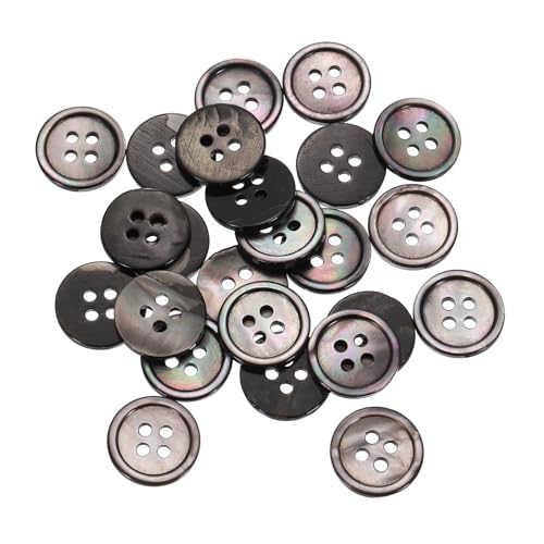 QUARKZMAN 25 Stück Natürliche Muschelknöpfe, 4-Loch Perlmuttknöpfe 15mm Nähknöpfe Nähhandwerk Knöpfe für Hemd Nähen DIY Handwerk Dekoration, Schwarz QUARKZMAN 25 Stück Natürliche Muschelknöpfe, 4-Loch Perlmuttknöpfe 15mm Nähknöpfe Nähhandwerk Knöpfe für Hemd Nähen DIY Handwerk Dekoration, Schwarz von QUARKZMAN