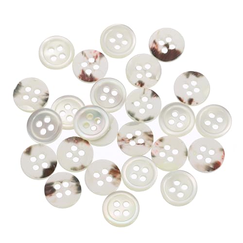 QUARKZMAN 25 Stück Natürliche Muschelknöpfe, 4-Loch Perlmuttknöpfe 9mm Nähknöpfe Nähhandwerk Knöpfe für Hemd Nähen DIY Handwerk Dekoration, Weiß QUARKZMAN 25 Stück Natürliche Muschelknöpfe, 4-Loch Perlmuttknöpfe 9mm Nähknöpfe Nähhandwerk Knöpfe für Hemd Nähen DIY Handwerk Dekoration, Weiß von QUARKZMAN