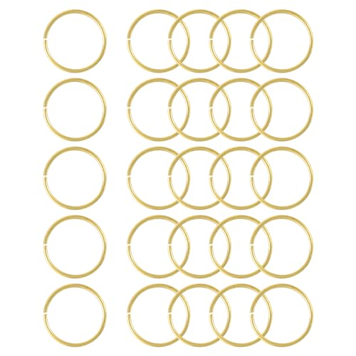 QUARKZMAN 25 Stück Offene Sprungringe, 15mm/0,59" OD Messing Sprungringverbinder 1mm dick O-Ringe für Halsketten Armband Schmuckherstellung Schlüsselanhänger DIY Handwerk, Goldfarben QUARKZMAN 25 Stück Offene Sprungringe, 15mm/0,59" OD Messing Sprungringverbinder 1mm dick O-Ringe für Halsketten Armband Schmuckherstellung Schlüsselanhänger DIY Handwerk, Goldfarben von QUARKZMAN