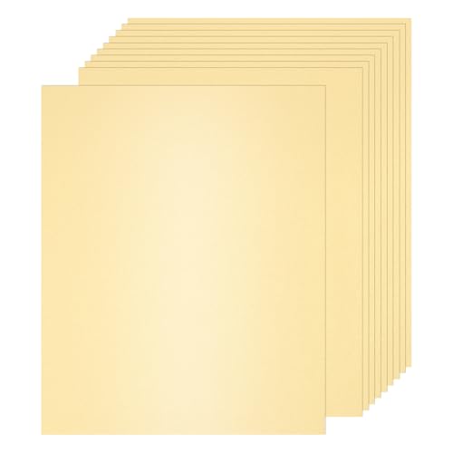 QUARKZMAN 25 Stück Schimmer Kartonpapier, 8 x 11 Zoll Weiß Gold Schimmerpapierbögen, Metallisches Kartonpapier für Kunstbedarf, Papierbasteln, DIY Basteln von QUARKZMAN