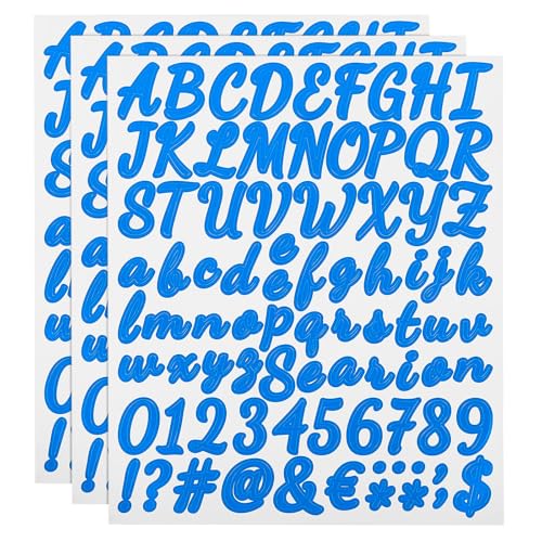 QUARKZMAN 252 Stück 3 Blätter Buchstaben aufkleber, Selbstklebende Nummern Klebebuchstaben Vinyl Wasserdichte für Schriftzug aufkleber Wunschtext Adressnummer DIY Scrapbooking,Hellblau QUARKZMAN 252 Stück 3 Blätter Buchstaben aufkleber, Selbstklebende Nummern Klebebuchstaben Vinyl Wasserdichte für Schriftzug aufkleber Wunschtext Adressnummer DIY Scrapbooking,Hellblau von QUARKZMAN