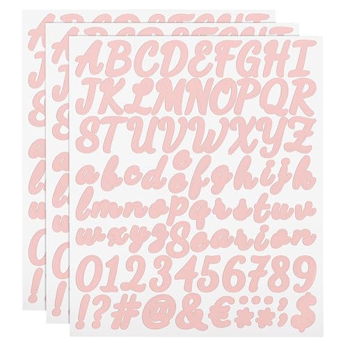 QUARKZMAN 252 Stück 3 Blätter Buchstaben aufkleber, Selbstklebende Nummern Klebebuchstaben Vinyl Wasserdichte für Schriftzug aufkleber Wunschtext Adressnummer DIY Scrapbooking,Rosa QUARKZMAN 252 Stück 3 Blätter Buchstaben aufkleber, Selbstklebende Nummern Klebebuchstaben Vinyl Wasserdichte für Schriftzug aufkleber Wunschtext Adressnummer DIY Scrapbooking,Rosa von QUARKZMAN