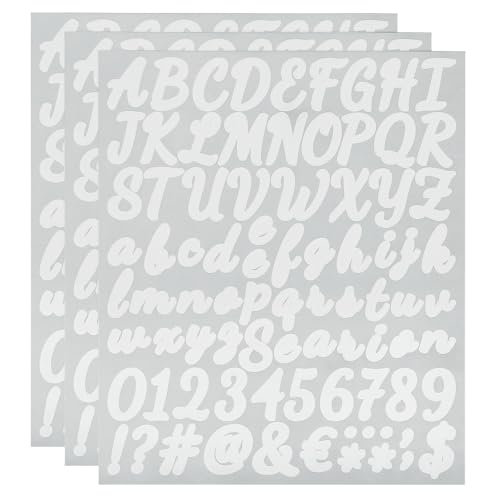 QUARKZMAN 252 Stück 3 Blätter Buchstaben aufkleber, Selbstklebende Nummern Klebebuchstaben Vinyl Wasserdichte für Schriftzug aufkleber Wunschtext Adressnummer DIY Scrapbooking,Weiß QUARKZMAN 252 Stück 3 Blätter Buchstaben aufkleber, Selbstklebende Nummern Klebebuchstaben Vinyl Wasserdichte für Schriftzug aufkleber Wunschtext Adressnummer DIY Scrapbooking,Weiß von QUARKZMAN