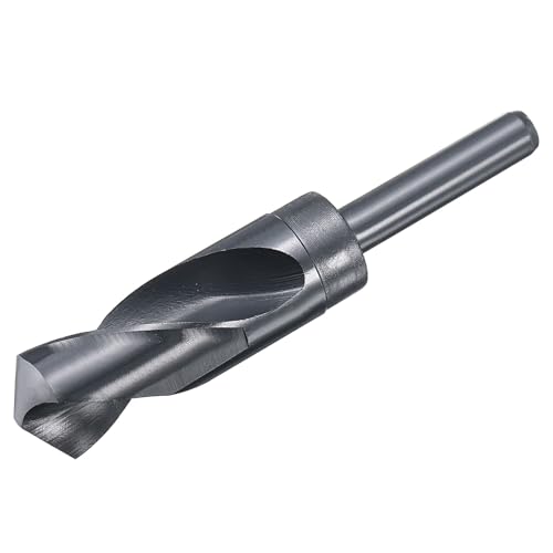 QUARKZMAN 28,5 mm Bohrer, HSS Spiralbohrer 135° Reduzierte Schaft Metallbohrer Nitrierung Schwarz für Hartmetall Stahl Aluminiumlegierung Holz Kunststoff von QUARKZMAN