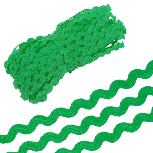QUARKZMAN 29,5 Yard Grüner Rick Rack Trim 5mm Wellenbiegung Fransenband Spitzenband RIC Rac Trim Polypropylen Stoffband Spitzenband für Nähen DIY Basteln Kleidung Geschenkverpackung QUARKZMAN 29,5 Yard Grüner Rick Rack Trim 5mm Wellenbiegung Fransenband Spitzenband RIC Rac Trim Polypropylen Stoffband Spitzenband für Nähen DIY Basteln Kleidung Geschenkverpackung von QUARKZMAN