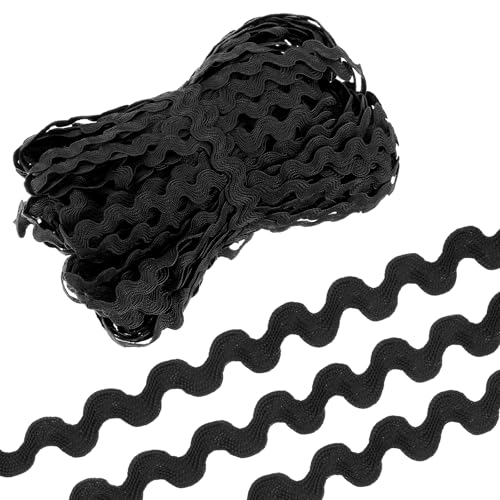 QUARKZMAN 29,5 Yard Schwarzer Rick Rack Trim 5mm Wellenbiegung Fransenband Spitzenband RIC Rac Trim Polypropylen-Stoffbandband für Nähen DIY Handwerk Kleidung Geschenkverpackung Wohnkultur QUARKZMAN 29,5 Yard Schwarzer Rick Rack Trim 5mm Wellenbiegung Fransenband Spitzenband RIC Rac Trim Polypropylen-Stoffbandband für Nähen DIY Handwerk Kleidung Geschenkverpackung Wohnkultur von QUARKZMAN