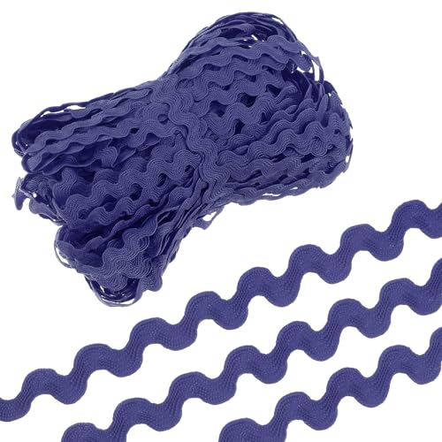 QUARKZMAN 29,5 Yard Tiefblauer Rick Rack-Borte 5mm Wellenbiegung Fransenborte Spitzenband RIC Rac-Borte Polypropylen-Stoffband-Borte für Nähen DIY Handwerk Kleidung Geschenkverpackung QUARKZMAN 29,5 Yard Tiefblauer Rick Rack-Borte 5mm Wellenbiegung Fransenborte Spitzenband RIC Rac-Borte Polypropylen-Stoffband-Borte für Nähen DIY Handwerk Kleidung Geschenkverpackung von QUARKZMAN