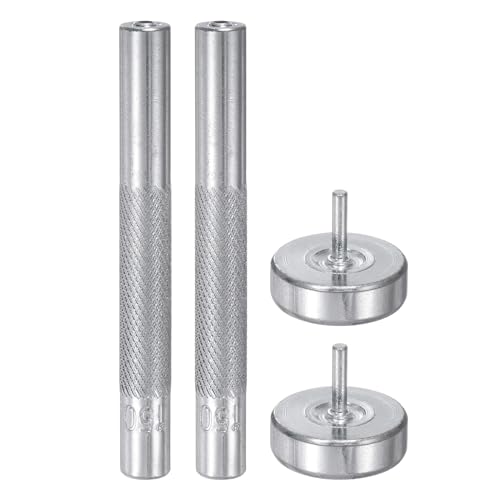 QUARKZMAN 2er Set Ösenlochstanze Werkzeug 4mm 45# Stahl Ösen Setzer Installationswerkzeug Hohlstanzwerkzeug-Set mit Basis für Stoff, Kleidung, Handwerk und Taschen QUARKZMAN 2er Set Ösenlochstanze Werkzeug 4mm 45# Stahl Ösen Setzer Installationswerkzeug Hohlstanzwerkzeug-Set mit Basis für Stoff, Kleidung, Handwerk und Taschen von QUARKZMAN