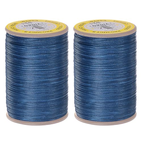 QUARKZMAN 2pcs Faden für Nähen Polsterfaden 328 Yards 300m Gewachster Polyesterfaden Abriebfest Dehnungsresistent Stickgarn Schnur Baumwollfaden für Quilten Leder, Königsblau QUARKZMAN 2pcs Faden für Nähen Polsterfaden 328 Yards 300m Gewachster Polyesterfaden Abriebfest Dehnungsresistent Stickgarn Schnur Baumwollfaden für Quilten Leder, Königsblau von QUARKZMAN
