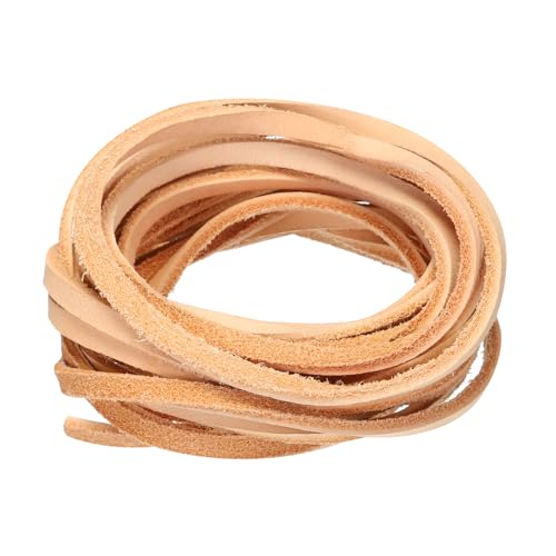 QUARKZMAN 3,3 Meter 4mm Flaches Lederband, Lederschnüre für DIY-Bastelprojekte in Purem Braun QUARKZMAN 3,3 Meter 4mm Flaches Lederband, Lederschnüre für DIY-Bastelprojekte in Purem Braun von QUARKZMAN