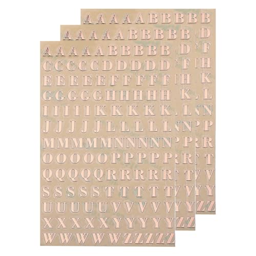 QUARKZMAN 3 Blätter 4,5 mm Buchstabenaufkleber A-Z, Selbstklebende Großbuchstaben Klebebuchstaben Vinyl Wasserdichte für Schriftzüge, Wunschtexte, Adressnummern,DIY & Scrapbooking,Roségold QUARKZMAN 3 Blätter 4,5 mm Buchstabenaufkleber A-Z, Selbstklebende Großbuchstaben Klebebuchstaben Vinyl Wasserdichte für Schriftzüge, Wunschtexte, Adressnummern,DIY & Scrapbooking,Roségold von QUARKZMAN
