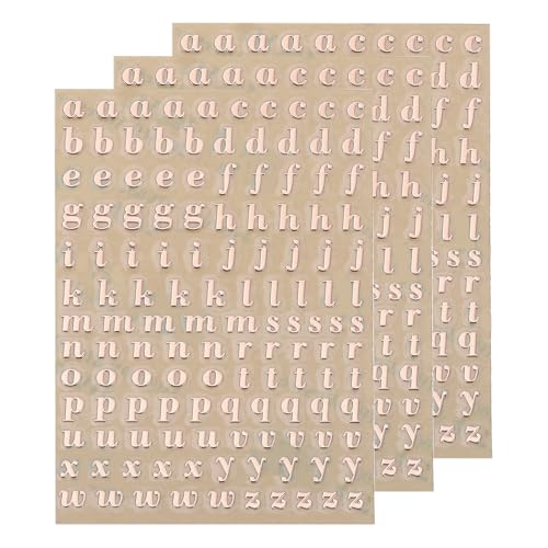 QUARKZMAN 3 Blätter 4,5 mm Buchstabenaufkleber a-z, Selbstklebende Kleinbuchstaben Klebebuchstaben Vinyl Wasserdichte für Schriftzüge, Wunschtexte, Adressnummern,DIY & Scrapbooking,Roségold QUARKZMAN 3 Blätter 4,5 mm Buchstabenaufkleber a-z, Selbstklebende Kleinbuchstaben Klebebuchstaben Vinyl Wasserdichte für Schriftzüge, Wunschtexte, Adressnummern,DIY & Scrapbooking,Roségold von QUARKZMAN