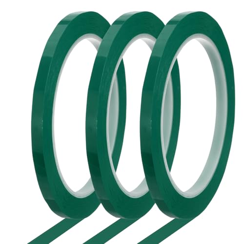 QUARKZMAN 3 Rollen 6mm x 66m Whiteboard Klebeband Bunt, Whiteboard Zubehör, Selbstklebend, Grafikband Dekoratives für Classroom Office Dry Erase Board Handwerk Markierung, Grün von QUARKZMAN