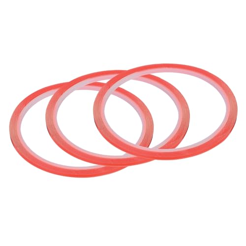 QUARKZMAN 3 Stück 2mm x 5m Handy Reparatur Klebeband LCD Bildschirm Reparatur Aufkleber Doppelseitig für Handy Tablet Laptop Transparent Rot von QUARKZMAN
