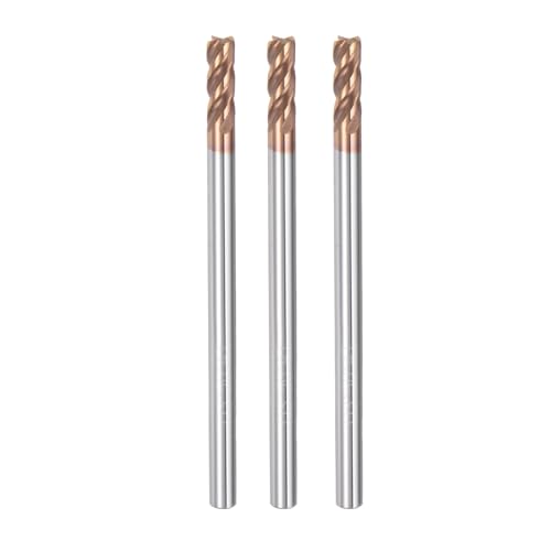 QUARKZMAN 3 Stück 3mm Durchmesser 3mm Schaft Vierkant-Nasenfräser 4 Schneiden HRC50 Hartmetall AlTiN-beschichtete CNC-Fräser-Werkzeuge für Endfräsen CNC-Bearbeitung, Schwarz QUARKZMAN 3 Stück 3mm Durchmesser 3mm Schaft Vierkant-Nasenfräser 4 Schneiden HRC50 Hartmetall AlTiN-beschichtete CNC-Fräser-Werkzeuge für Endfräsen CNC-Bearbeitung, Schwarz von QUARKZMAN