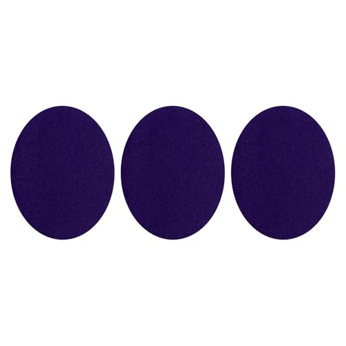 QUARKZMAN 3 Stück Flicken zum Aufbügeln, 140x110mm Ellenbogen Knie Wildlederstoff Flicken, Oval Bügelflicken Aufnäher für Reparatur Patches Kleidung Handwerk Hosen Hemden, Blau von QUARKZMAN