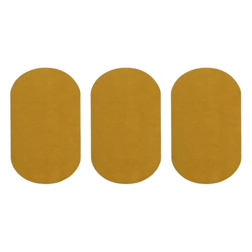 QUARKZMAN 3 Stück Flicken zum Aufbügeln, 180x110mm Ellenbogen Knie Wildlederstoff Flicken, Quadrat Bügelflicken Aufnäher für Reparatur Patches Kleidung Handwerk Hosen Hemden, Gelb von QUARKZMAN