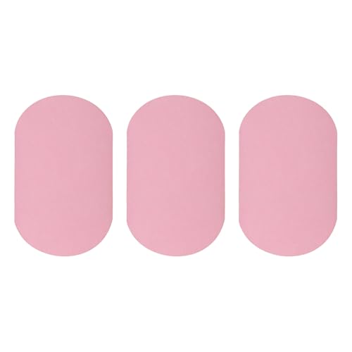 QUARKZMAN 3 Stück Flicken zum Aufbügeln, 180x110mm Ellenbogen Knie Wildlederstoff Flicken, Quadrat Bügelflicken Aufnäher für Reparatur Patches Kleidung Handwerk Hosen Hemden, Hellrosa von QUARKZMAN
