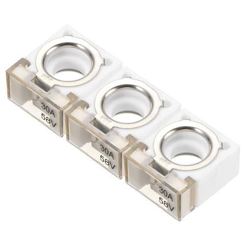 QUARKZMAN 3 Stück Klemmen Sicherung 30A, Terminal Blocksicherung 58V DC Marine-Batterie Sicherung für LKW Batterie Wohnmobil Boot Auto von QUARKZMAN