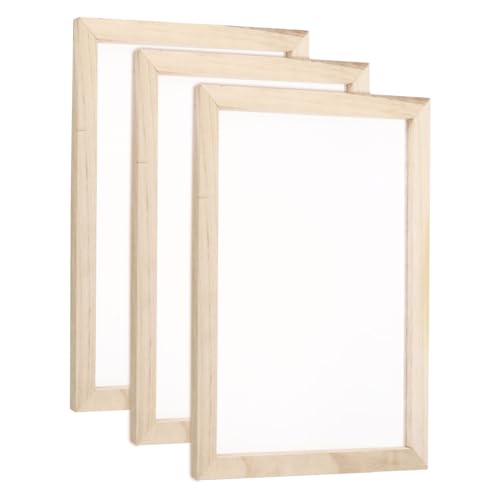 QUARKZMAN 3 Stück Siebdruckrahmen, 34x25 cm Holz mit 160er weißem Netz für DIY-Siebdruckprojekte QUARKZMAN 3 Stück Siebdruckrahmen, 34x25 cm Holz mit 160er weißem Netz für DIY-Siebdruckprojekte von QUARKZMAN