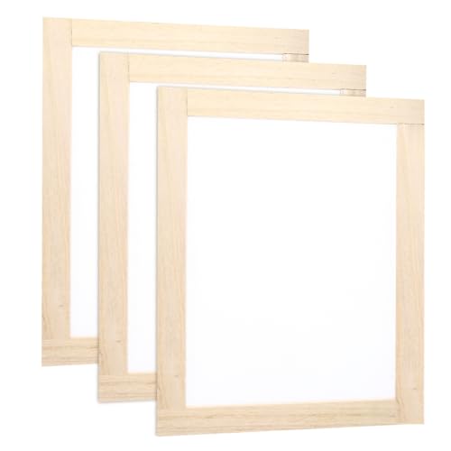 QUARKZMAN 3 Stück Siebdruckrahmen, 9,8x7,5 Zoll Holz mit 160er weißem Netz für DIY-Siebdruckprojekt QUARKZMAN 3 Stück Siebdruckrahmen, 9,8x7,5 Zoll Holz mit 160er weißem Netz für DIY-Siebdruckprojekt von QUARKZMAN
