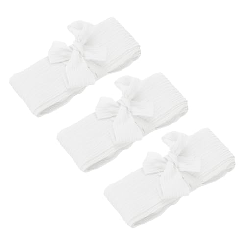 QUARKZMAN 3 Stück Weiße Schleifen Crinkle Chiffon, 1 1/2 Zoll Handgemachter Tüll Stoff Seidenband Stoff Breit für Blumenstrauß Geschenkverpackung DIY Basteln Hochzeit von QUARKZMAN