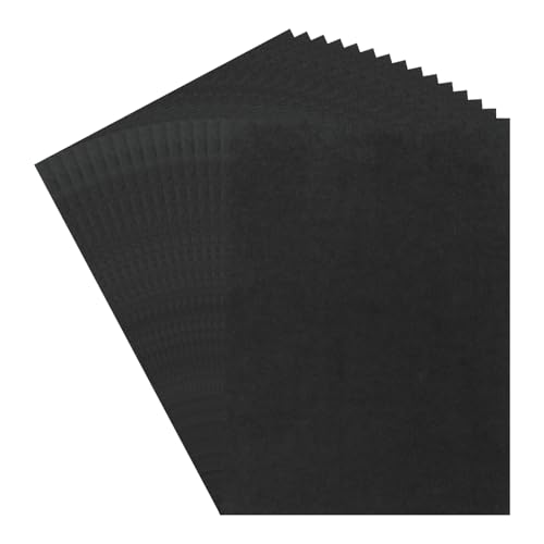 QUARKZMAN 30 Blätter Schwarzes Tonpapier 9" x 11", 110g/m² Dickes Kartonpapier für Basteln, Einladungen, Kartenherstellung, Scrapbooking, Zeichnen QUARKZMAN 30 Blätter Schwarzes Tonpapier 9" x 11", 110g/m² Dickes Kartonpapier für Basteln, Einladungen, Kartenherstellung, Scrapbooking, Zeichnen von QUARKZMAN
