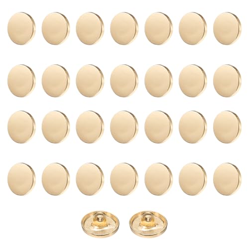 QUARKZMAN 30 Stück Knöpfe 15mm Metall Flache Buttons zum Annähen Runde Bastelknöpfe für Bekleidung Hosen Mantel Jacken Blazer Hemd Anzüge Dekorieren Handwerk Selber Machen, Roségold QUARKZMAN 30 Stück Knöpfe 15mm Metall Flache Buttons zum Annähen Runde Bastelknöpfe für Bekleidung Hosen Mantel Jacken Blazer Hemd Anzüge Dekorieren Handwerk Selber Machen, Roségold von QUARKZMAN