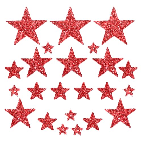 QUARKZMAN 30 Stück Bügelflicken Stern Strass Applikationen Glitzer bestickte Aufnäher Rote Bügelstrasssteine für Kleidung DIY Handwerk Tasche Hut Hose in 4 Größen QUARKZMAN 30 Stück Bügelflicken Stern Strass Applikationen Glitzer bestickte Aufnäher Rote Bügelstrasssteine für Kleidung DIY Handwerk Tasche Hut Hose in 4 Größen von QUARKZMAN