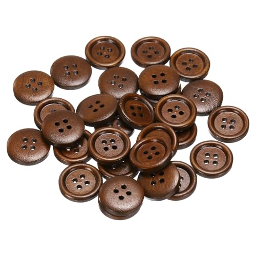 QUARKZMAN 30 Stück Knöpfe Holz 18 mm Runde Holzknöpfe, 4 Löcher Vintage Hölzerne Nähknöpfe zum Annähen Basteln Dekorationen DIY Handwerk Gestalten Kleidung Stricken, Kaffee QUARKZMAN 30 Stück Knöpfe Holz 18 mm Runde Holzknöpfe, 4 Löcher Vintage Hölzerne Nähknöpfe zum Annähen Basteln Dekorationen DIY Handwerk Gestalten Kleidung Stricken, Kaffee von QUARKZMAN