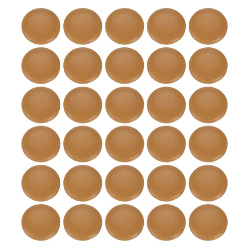 QUARKZMAN 30 Stück PU Lederbezogene Knöpfe 18mm (28L) Durchmesser Runde Metallschaft Handwerk Ersatznähtknöpfe Für Kleidung Dekoration DIY Zubehör Orange von QUARKZMAN