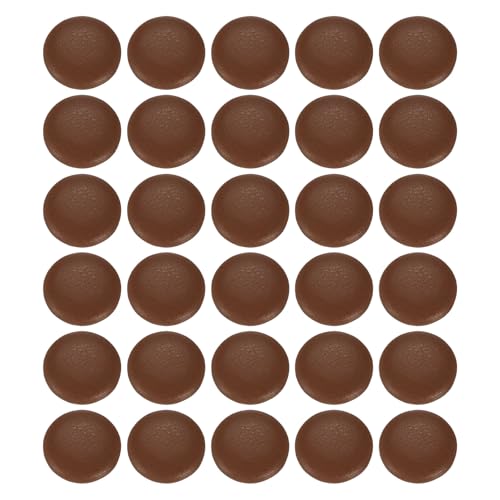 QUARKZMAN 30 Stücke PU Lederbezogene Knöpfe 18mm (28L) Durchmesser Runde Plastikschaft Ersatz Nähnägel Für Kleidung Dekoration DIY Zubehör, Braun von QUARKZMAN