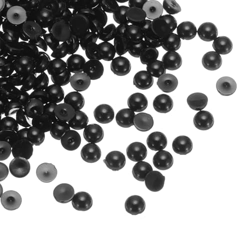 QUARKZMAN 300 Stück Flachrückperlen 4mm ABS Kunststoff Halbkugelimitationsperlen Bastelperlen für DIY Bastelschuhe Dekorationen Kleidung Hochzeit Weihnachten Fotoframes, Schwarz QUARKZMAN 300 Stück Flachrückperlen 4mm ABS Kunststoff Halbkugelimitationsperlen Bastelperlen für DIY Bastelschuhe Dekorationen Kleidung Hochzeit Weihnachten Fotoframes, Schwarz von QUARKZMAN