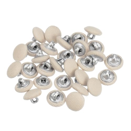 QUARKZMAN 30 Stück Knöpfe mit Stoffüberzug 11,5 mm Vintage Stoffknöpfe Bezogen Nähknöpfe Beige Runde Retro Bastelknöpfe Metallschaft für Mantel Strickjacke Anzüge Kleider Blusen QUARKZMAN 30 Stück Knöpfe mit Stoffüberzug 11,5 mm Vintage Stoffknöpfe Bezogen Nähknöpfe Beige Runde Retro Bastelknöpfe Metallschaft für Mantel Strickjacke Anzüge Kleider Blusen von QUARKZMAN