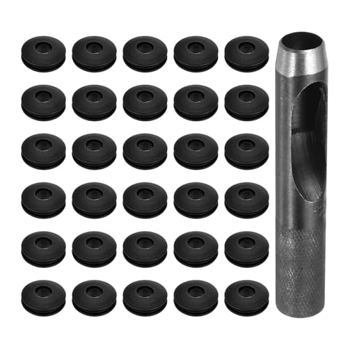 QUARKZMAN 31 Stück Ösen Werkzeug Kit, Ösen Set 12mm Rundlocheisen Ösenzange Kunststoffösen Kunststoff Ösen Scheiben Rostfrei für LKW Abdeckplane Textil Poolplane Zelte Sonnensegel, Schwarz QUARKZMAN 31 Stück Ösen Werkzeug Kit, Ösen Set 12mm Rundlocheisen Ösenzange Kunststoffösen Kunststoff Ösen Scheiben Rostfrei für LKW Abdeckplane Textil Poolplane Zelte Sonnensegel, Schwarz von QUARKZMAN