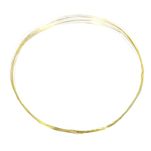 QUARKZMAN 32 Gauge Kupferdrähte für Schmuckherstellung, 1 Rolle 5m Craft Anlaufbeständige Perlen-Drähte für Schmuckherstellung DIY (Gold) von QUARKZMAN