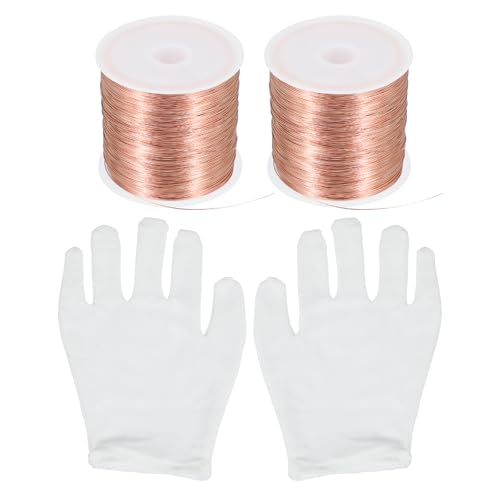 QUARKZMAN 328Ft 26 Gauge Schmuckdraht Basteldraht für Schmuckherstellung 100M/0.4mm Reiner Kupfer Basteldraht für Halskette Armband Schmuckzubehör, Rotkupfer Packung mit 2 QUARKZMAN 328Ft 26 Gauge Schmuckdraht Basteldraht für Schmuckherstellung 100M/0.4mm Reiner Kupfer Basteldraht für Halskette Armband Schmuckzubehör, Rotkupfer Packung mit 2 von QUARKZMAN