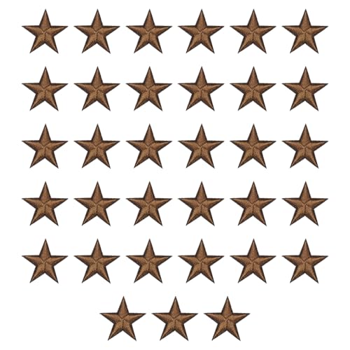 QUARKZMAN 33 Stück 5-Sterne-Patches zum Aufbügeln, braune gestickte Patches, Applikationen 1,1 Zoll Reparatur-Patch für DIY-Kleidungsrucksackkleidungsgeschenkdekorationen QUARKZMAN 33 Stück 5-Sterne-Patches zum Aufbügeln, braune gestickte Patches, Applikationen 1,1 Zoll Reparatur-Patch für DIY-Kleidungsrucksackkleidungsgeschenkdekorationen von QUARKZMAN