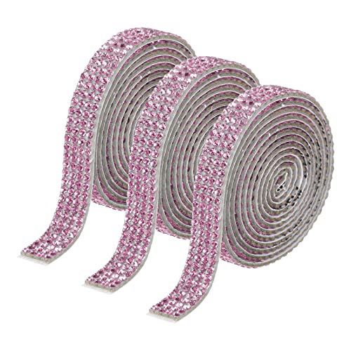 QUARKZMAN 3Rolle 3 Yards 8mm Selbstklebend Kristall Strass Diamant Farbband für Kunst und Kunsthandwerk Projekt Hochzeitstorten Geburtstag Dekorationen Hellviolett QUARKZMAN 3Rolle 3 Yards 8mm Selbstklebend Kristall Strass Diamant Farbband für Kunst und Kunsthandwerk Projekt Hochzeitstorten Geburtstag Dekorationen Hellviolett von QUARKZMAN