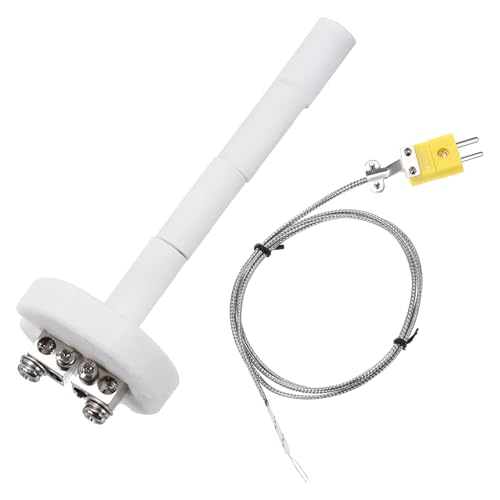 QUARKZMAN 4" K-Typ Keramik Brennofen Thermoelement Sensorsonde für Muffelofen, mit 3,3ft Thermoelementdraht, Hohe Temperatur 1100°C 1,5x100mm QUARKZMAN 4" K-Typ Keramik Brennofen Thermoelement Sensorsonde für Muffelofen, mit 3,3ft Thermoelementdraht, Hohe Temperatur 1100°C 1,5x100mm von QUARKZMAN