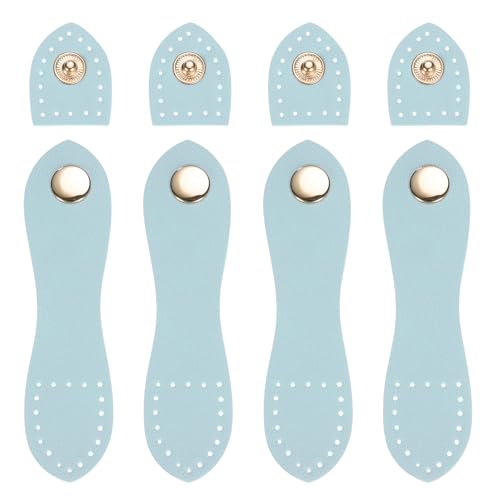 QUARKZMAN 4 Sets Lederdruckknöpfe Schnallen Blau Aufnähen Leder Geldbörsen-Tab-Verschlüsse Verschlüsse für Geldbörsen Geldbörsen Taschenherstellung Zubehör Handyhülle von QUARKZMAN