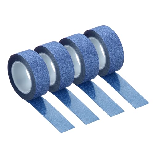 QUARKZMAN 4 Stück 0,6 Zoll x 11 Yards Glitzer Washi Tape Dunkelblau Bastelband Glitzer Klebeband Dekoratives Band Selbstklebend für Festivaldekoration Scrapbooking, Planer, DIY QUARKZMAN 4 Stück 0,6 Zoll x 11 Yards Glitzer Washi Tape Dunkelblau Bastelband Glitzer Klebeband Dekoratives Band Selbstklebend für Festivaldekoration Scrapbooking, Planer, DIY von QUARKZMAN